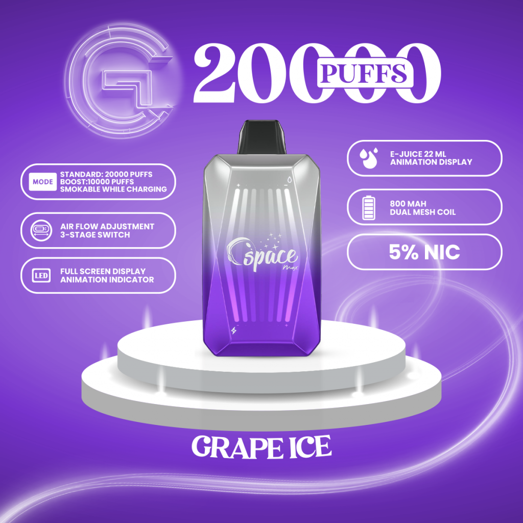 Space Max Glow 20000 Puffs Disposable Device - Storm Chaser Vape