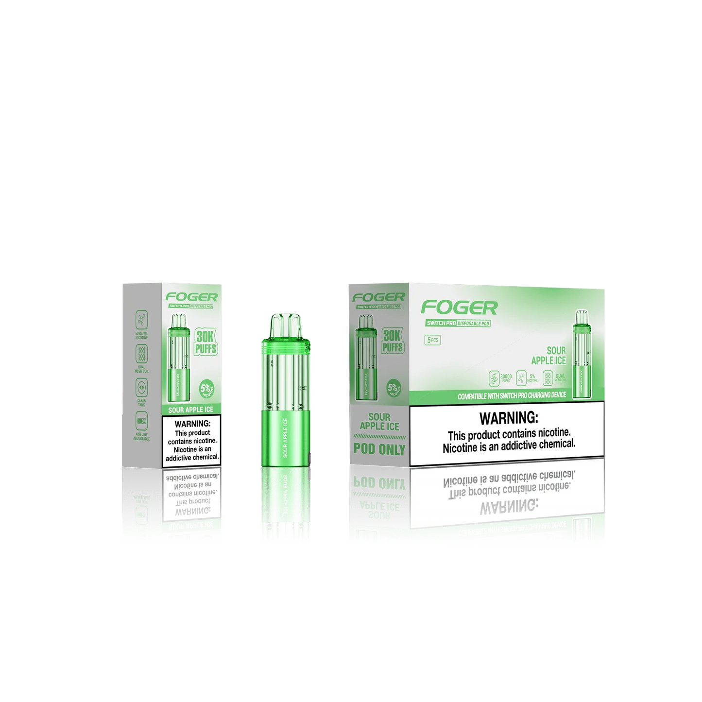 Foger Switch Replacement Pods 30K Puff Pods
