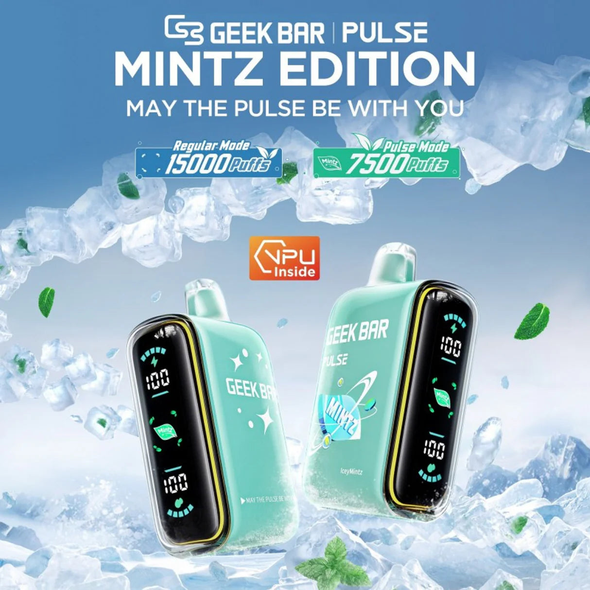 Geek Bar Pulse Full Screen 15K Puff Dual Mesh Disposable Vape